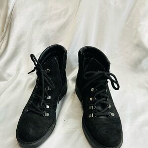 Aqua Italian Women’s Black Lace-Up Ankle Boots